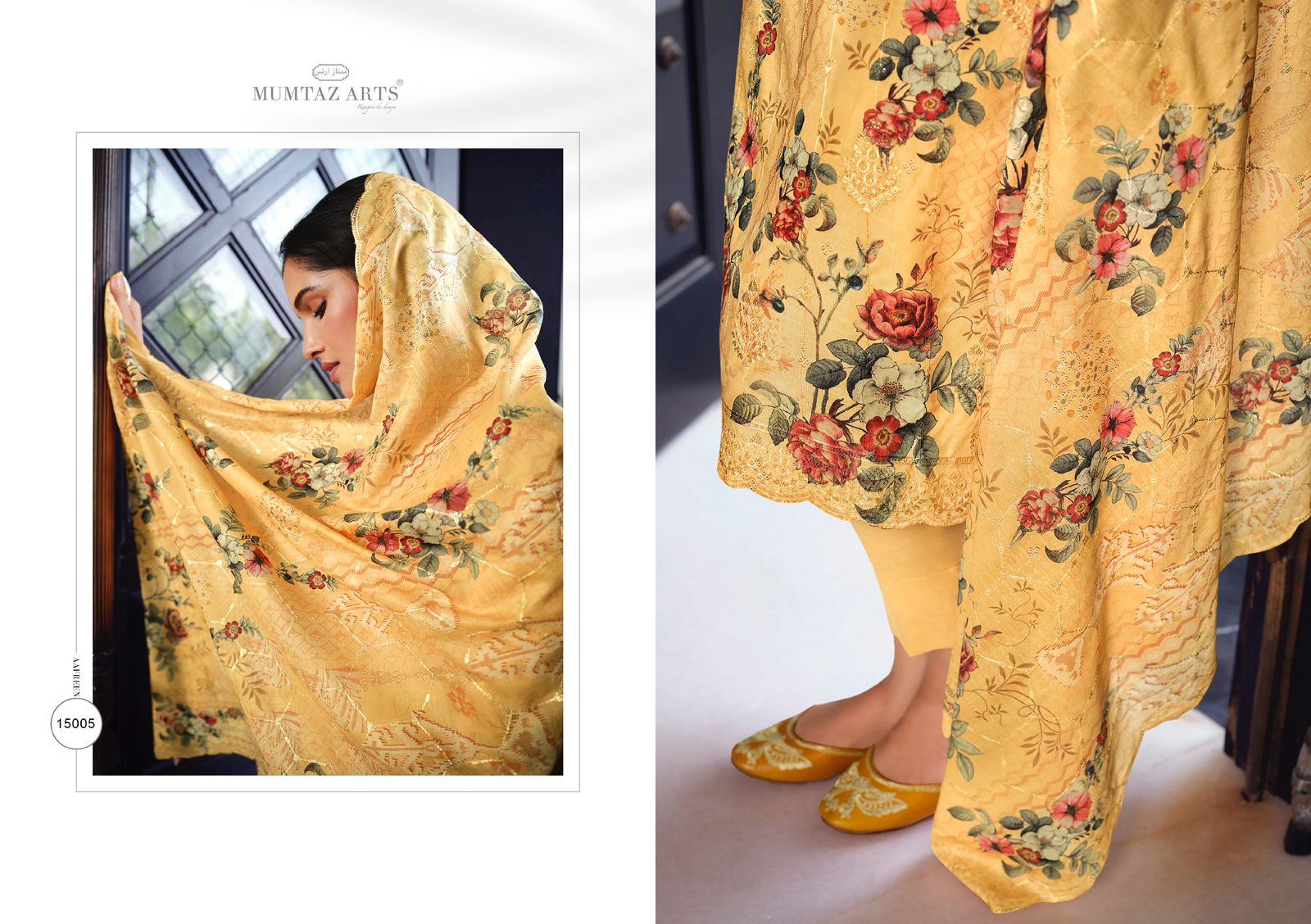 Buy Jaam Sartin Embroidery Aafreen Mumtaz Arts Pant Style Su